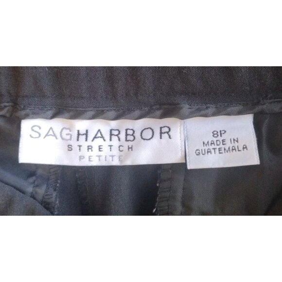 Sag Harbor Pants Petite 8 Straight Leg Work Professional - Picture 3 of 13